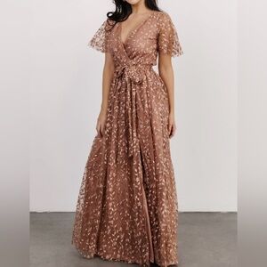 Baltic Born Brown Floral Maxi Dress